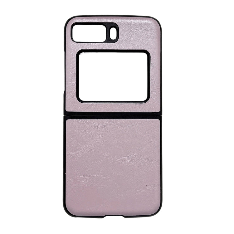 For Motorola Moto Razr 2022 Cowhide Texture PU Phone Case(Pink) by buy2fix