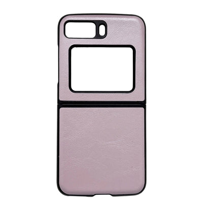For Motorola Moto Razr 2022 Cowhide Texture PU Phone Case(Pink) by buy2fix