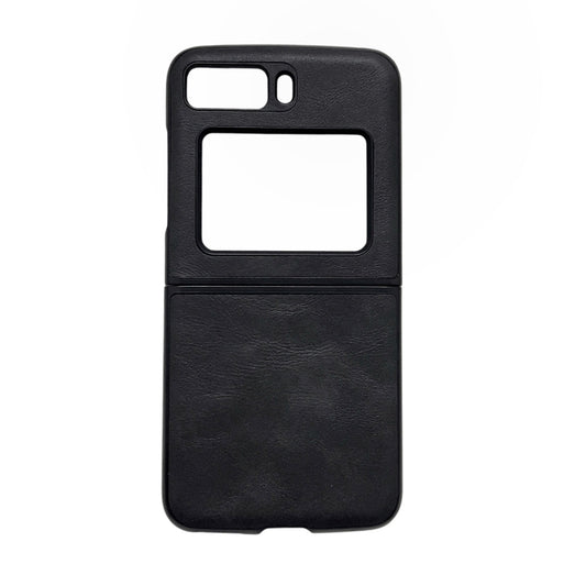 For Motorola Moto Razr 2022 Cowhide Texture PU Phone Case(Black) by buy2fix