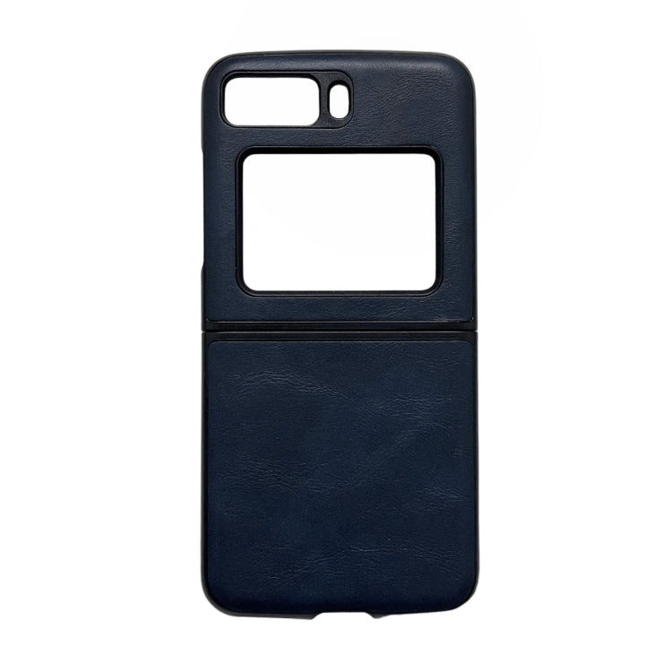 For Motorola Moto Razr 2022 Cowhide Texture PU Phone Case(Blue) by buy2fix