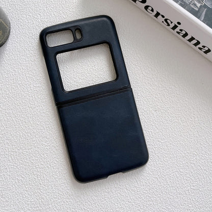 For Motorola Moto Razr 2022 Cowhide Texture PU Phone Case(Blue) by buy2fix