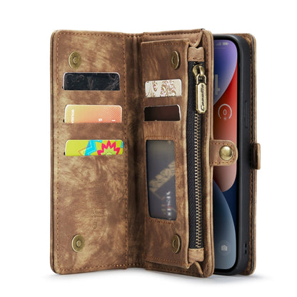 For iPhone 14 CaseMe 008 Detachable Multifunctional Leather Phone Case(Brown) - iPhone 14 Cases by CaseMe | Online Shopping UK | buy2fix
