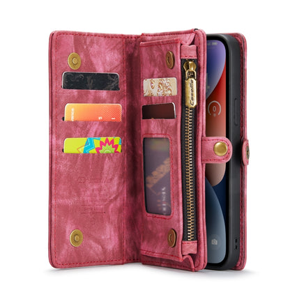For iPhone 14 CaseMe 008 Detachable Multifunctional Leather Phone Case(Red) - iPhone 14 Cases by CaseMe | Online Shopping UK | buy2fix