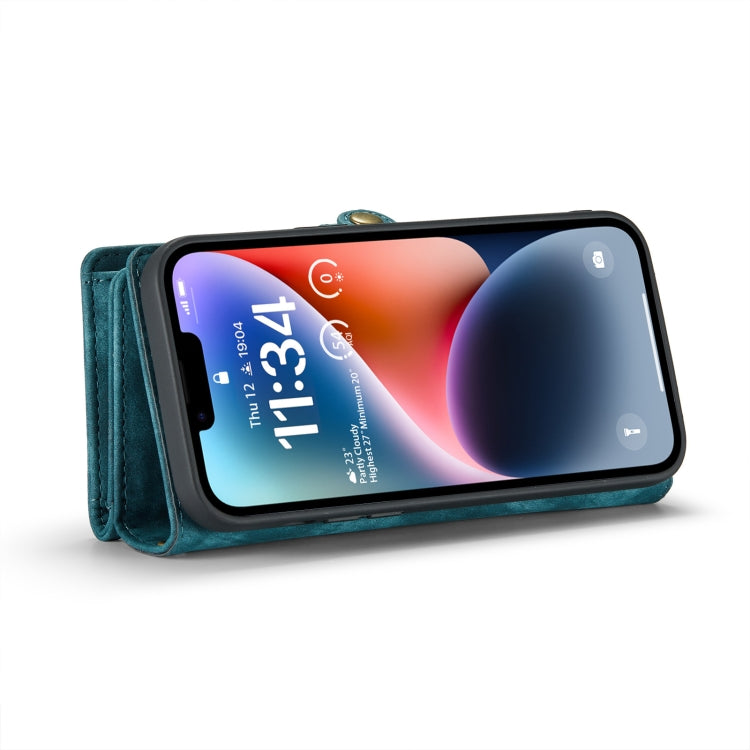 For iPhone 14 CaseMe 008 Detachable Multifunctional Leather Phone Case(Blue) - iPhone 14 Cases by CaseMe | Online Shopping UK | buy2fix