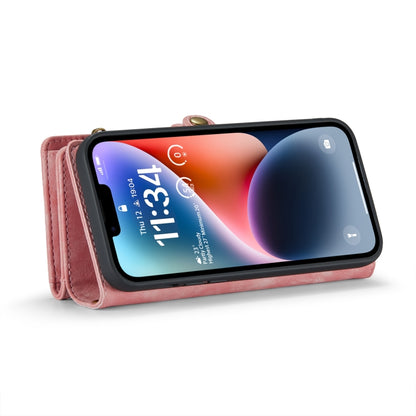 For iPhone 14 Plus CaseMe 008 Detachable Multifunctional Leather Phone Case(Pink) - iPhone 14 Cases by CaseMe | Online Shopping UK | buy2fix