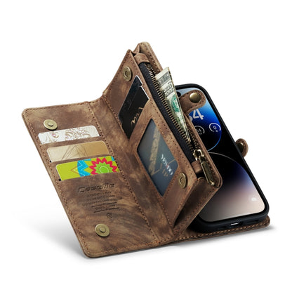 For iPhone 14 Pro CaseMe 008 Detachable Multifunctional Leather Phone Case(Brown) - iPhone 14 Pro Cases by CaseMe | Online Shopping UK | buy2fix