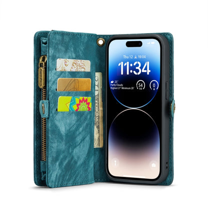 For iPhone 14 Pro CaseMe 008 Detachable Multifunctional Leather Phone Case(Blue) - iPhone 14 Pro Cases by CaseMe | Online Shopping UK | buy2fix