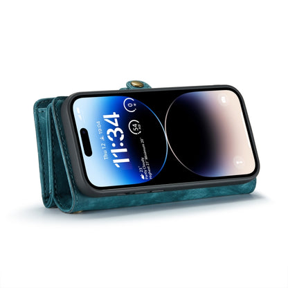For iPhone 14 Pro CaseMe 008 Detachable Multifunctional Leather Phone Case(Blue) - iPhone 14 Pro Cases by CaseMe | Online Shopping UK | buy2fix