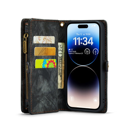 For iPhone 14 Pro CaseMe 008 Detachable Multifunctional Leather Phone Case(Black) - iPhone 14 Pro Cases by CaseMe | Online Shopping UK | buy2fix