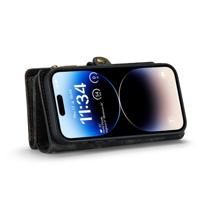 For iPhone 14 Pro CaseMe 008 Detachable Multifunctional Leather Phone Case(Black) - iPhone 14 Pro Cases by CaseMe | Online Shopping UK | buy2fix