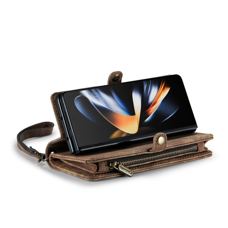 For Samsung Galaxy Z Fold4 CaseMe 008 Detachable Multifunctional Leather Phone Case(Brown) - Galaxy Phone Cases by CaseMe | Online Shopping UK | buy2fix