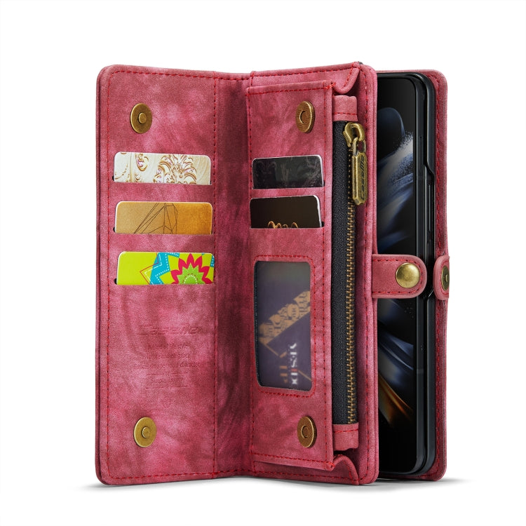 For Samsung Galaxy Z Fold4 CaseMe 008 Detachable Multifunctional Leather Phone Case(Red) - Galaxy Phone Cases by CaseMe | Online Shopping UK | buy2fix