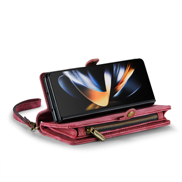 For Samsung Galaxy Z Fold4 CaseMe 008 Detachable Multifunctional Leather Phone Case(Red) - Galaxy Phone Cases by CaseMe | Online Shopping UK | buy2fix