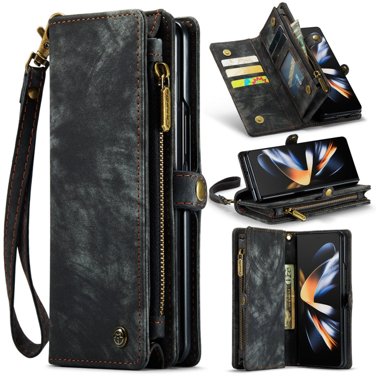 For Samsung Galaxy Z Fold4 CaseMe 008 Detachable Multifunctional Leather Phone Case(Black) - Galaxy Phone Cases by CaseMe | Online Shopping UK | buy2fix