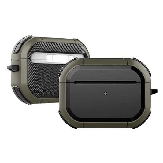 For AirPods Pro 2 Wireless Earphones Shockproof Thunder Mecha TPU Protective Case(Grass Green) - For AirPods Pro 2 by buy2fix | Online Shopping UK | buy2fix