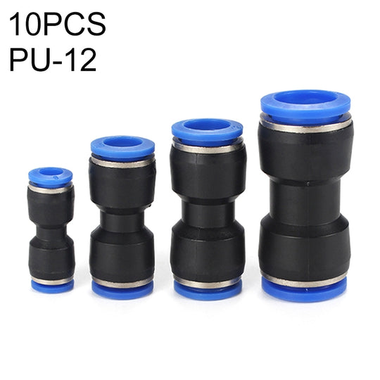 PU-12 LAIZE 10pcs PU Plastic Straight Pneumatic Quick Fitting Connector