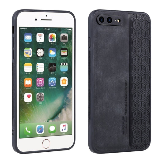 For iPhone 7 Plus / 8 Plus AZNS 3D Embossed Skin Feel Phone Case(Black) - More iPhone Cases by AZNS | Online Shopping UK | buy2fix