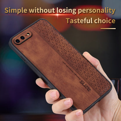 For iPhone 7 Plus / 8 Plus AZNS 3D Embossed Skin Feel Phone Case(Black) - More iPhone Cases by AZNS | Online Shopping UK | buy2fix