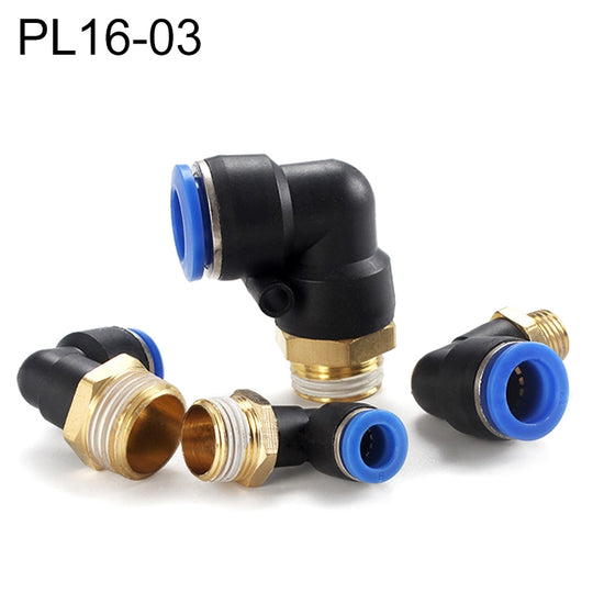 PL16-03 LAIZE Male Thread Elbow Pneumatic Quick Fitting Connector