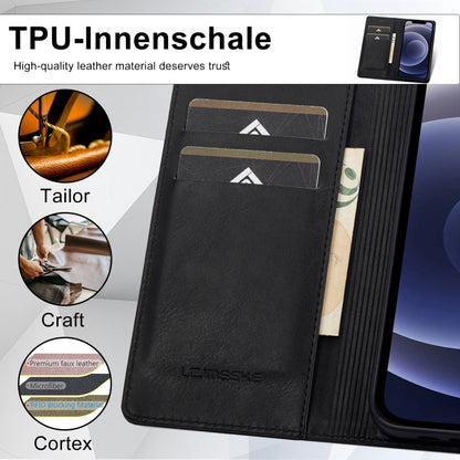 For iPhone 11 LC.IMEEKE RFID Anti-theft Leather Phone Case(Black) - iPhone 11 Cases by LC.IMEEKE | Online Shopping UK | buy2fix