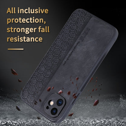 For iPhone 12 AZNS 3D Embossed Skin Feel Phone Case(Black) - iPhone 12 / 12 Pro Cases by AZNS | Online Shopping UK | buy2fix