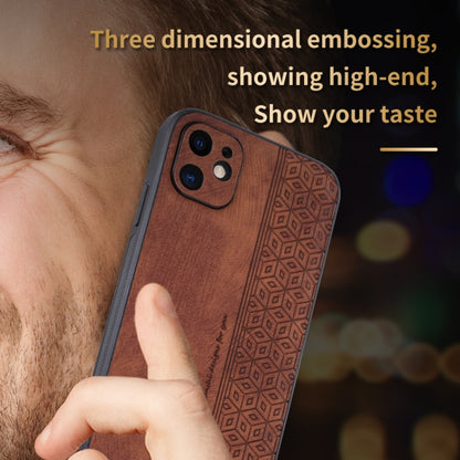 For iPhone 11 AZNS 3D Embossed Skin Feel Phone Case(Black) - iPhone 11 Cases by AZNS | Online Shopping UK | buy2fix