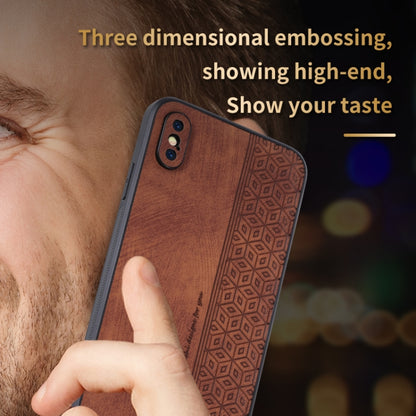 For iPhone XR AZNS 3D Embossed Skin Feel Phone Case(Black) - More iPhone Cases by AZNS | Online Shopping UK | buy2fix