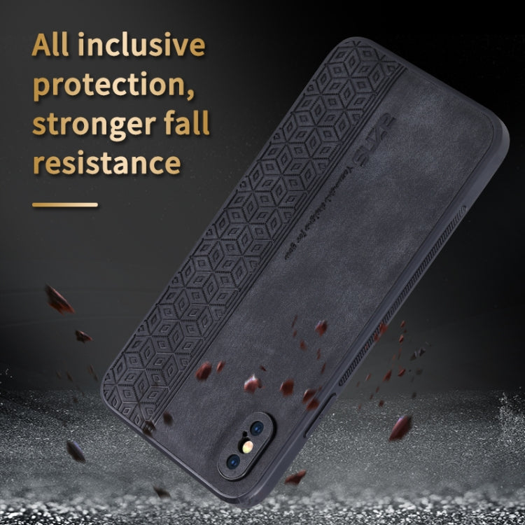 For iPhone XS Max AZNS 3D Embossed Skin Feel Phone Case(Black) - More iPhone Cases by AZNS | Online Shopping UK | buy2fix