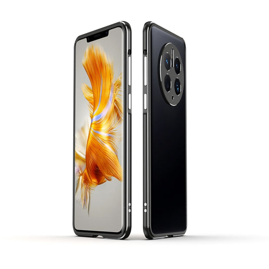 For Huawei Mate 50 Pro LK Aurora Metal Phone Frame with Lens Cover(Black Silver) - Huawei Cases by buy2fix | Online Shopping UK | buy2fix