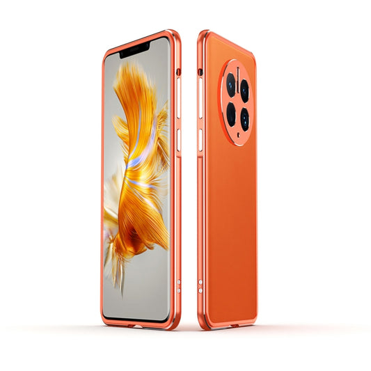 For Huawei Mate 50 Pro LK Aurora Metal Phone Frame with Lens Cover(Orang Silver) - Huawei Cases by buy2fix | Online Shopping UK | buy2fix