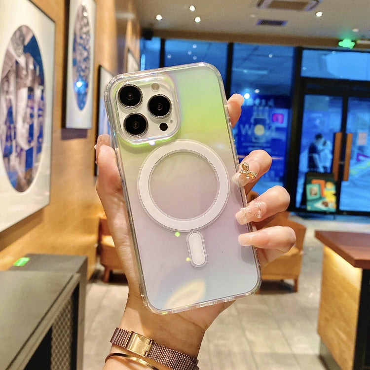 For iPhone 11 Pro Max MagSafe Magnetic Color Plated Phone Case(Rainbow) by buy2fix