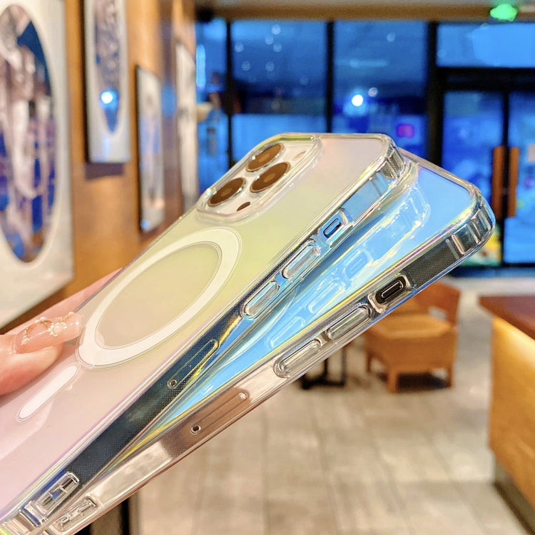 For iPhone 11 Pro Max MagSafe Magnetic Color Plated Phone Case(Blue) by buy2fix