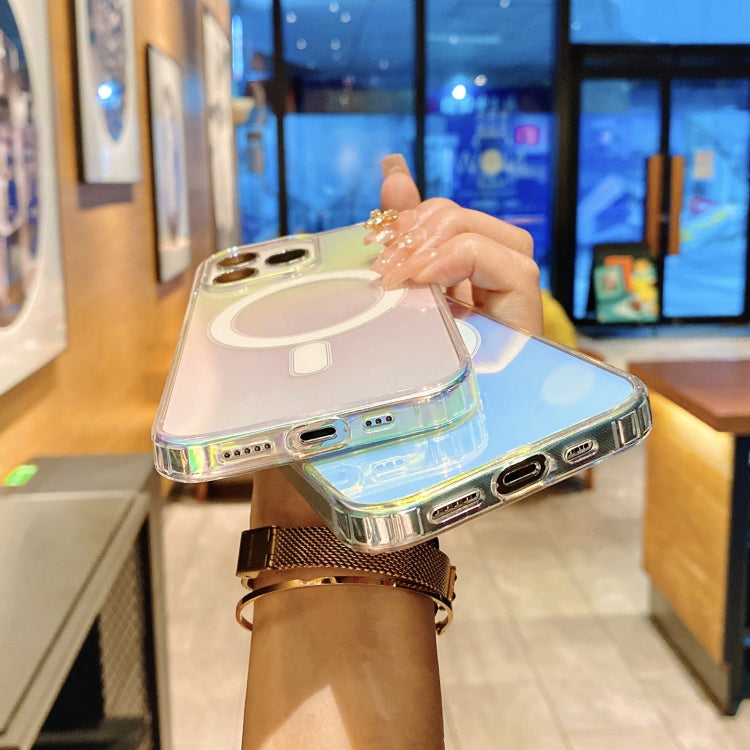 For iPhone 11 MagSafe Magnetic Color Plated Phone Case(Blue) by buy2fix