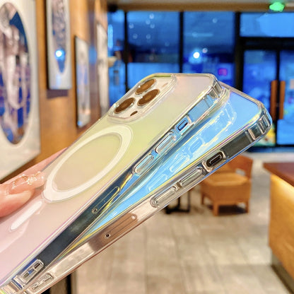 For iPhone 11 MagSafe Magnetic Color Plated Phone Case(Blue) by buy2fix