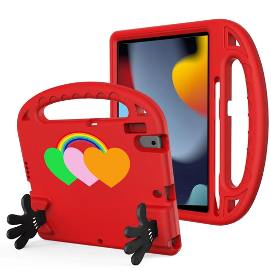 For iPad 10.2 / iPad Pro 10.5 Love Small Palm Holder EVA Tablet Case(Red) - iPad 10.2 Cases by buy2fix | Online Shopping UK | buy2fix