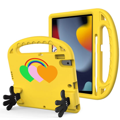 For iPad 10.2 / iPad Pro 10.5 Love Small Palm Holder EVA Tablet Case(Yellow) - iPad 10.2 Cases by buy2fix | Online Shopping UK | buy2fix