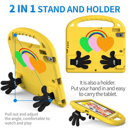 For iPad 10.2 / iPad Pro 10.5 Love Small Palm Holder EVA Tablet Case(Yellow) - iPad 10.2 Cases by buy2fix | Online Shopping UK | buy2fix
