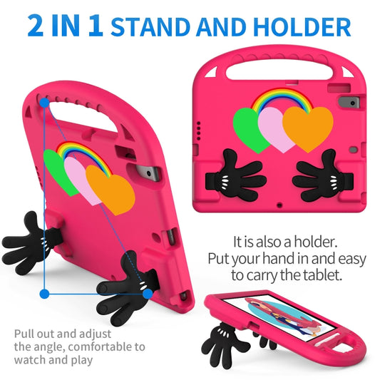 For iPad 10.2 / iPad Pro 10.5 Love Small Palm Holder EVA Tablet Case(Rose Red) - iPad 10.2 Cases by buy2fix | Online Shopping UK | buy2fix