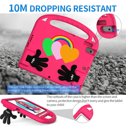 For iPad 10.2 / iPad Pro 10.5 Love Small Palm Holder EVA Tablet Case(Rose Red) - iPad 10.2 Cases by buy2fix | Online Shopping UK | buy2fix