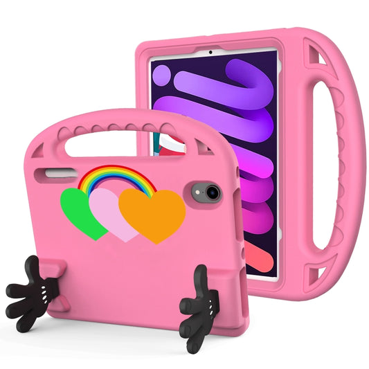 For iPad mini 2024 / mini 6 Love Small Palm Holder EVA Tablet Case(Pink) - iPad mini 6 Cases by buy2fix | Online Shopping UK | buy2fix