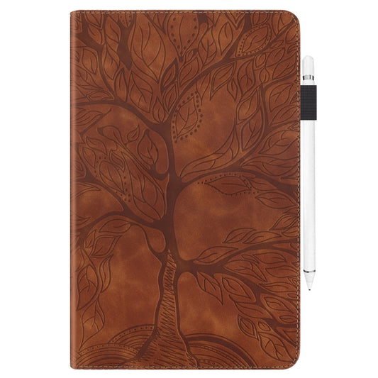 For 8 inch Life Tree Pattern Flip Universal Leather Tablet Case(Brown) - 8 inch by buy2fix | Online Shopping UK | buy2fix