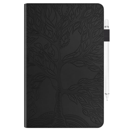 For 10 inch Life Tree Pattern Flip Universal Leather Tablet Case(Black) - 10 - 11 inch by buy2fix | Online Shopping UK | buy2fix