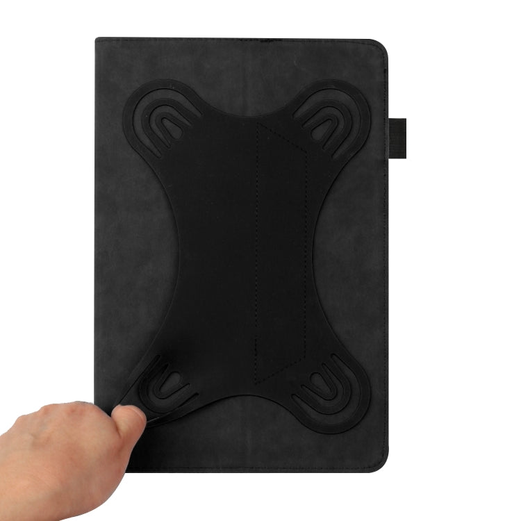 For 10 inch Life Tree Pattern Flip Universal Leather Tablet Case(Black) - 10 - 11 inch by buy2fix | Online Shopping UK | buy2fix