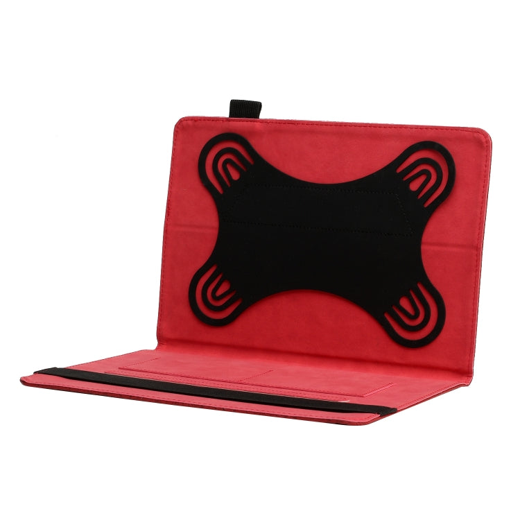 For 10 inch Life Tree Pattern Flip Universal Leather Tablet Case(Red) - 10 - 11 inch by buy2fix | Online Shopping UK | buy2fix