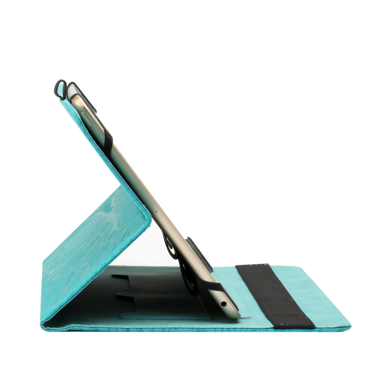 For 10 inch Life Tree Pattern Flip Universal Leather Tablet Case(Blue) - 10 - 11 inch by buy2fix | Online Shopping UK | buy2fix