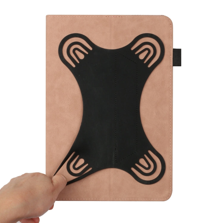 For 10 inch Life Tree Pattern Flip Universal Leather Tablet Case(Rose Gold) - 10 - 11 inch by buy2fix | Online Shopping UK | buy2fix