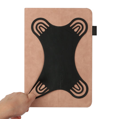 For 10 inch Life Tree Pattern Flip Universal Leather Tablet Case(Rose Gold) - 10 - 11 inch by buy2fix | Online Shopping UK | buy2fix