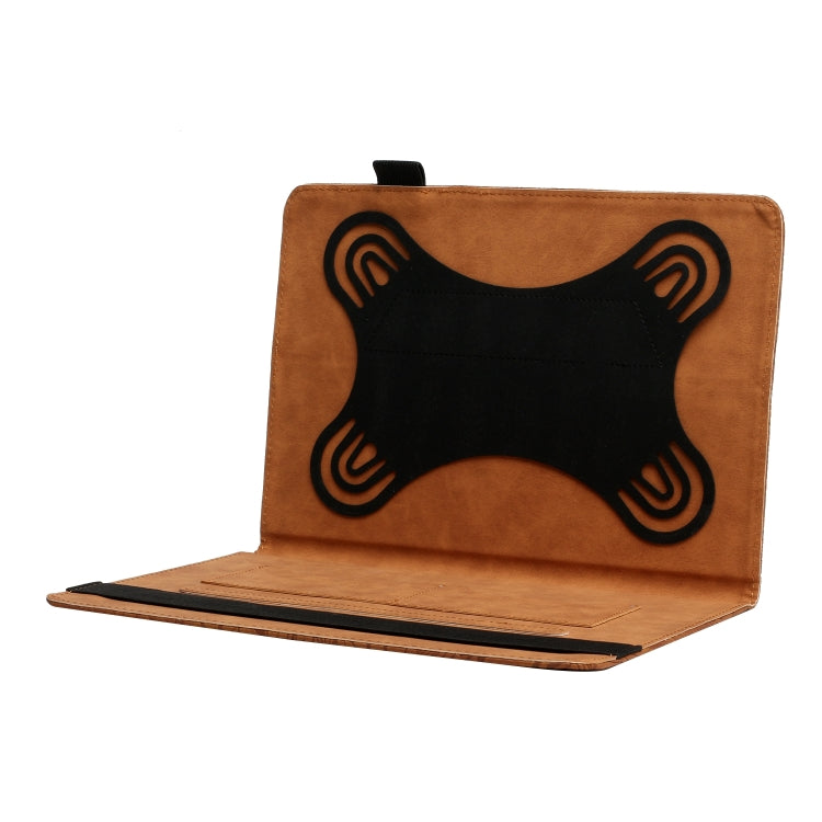 For 10 inch Life Tree Pattern Flip Universal Leather Tablet Case(Brown) - 10 - 11 inch by buy2fix | Online Shopping UK | buy2fix