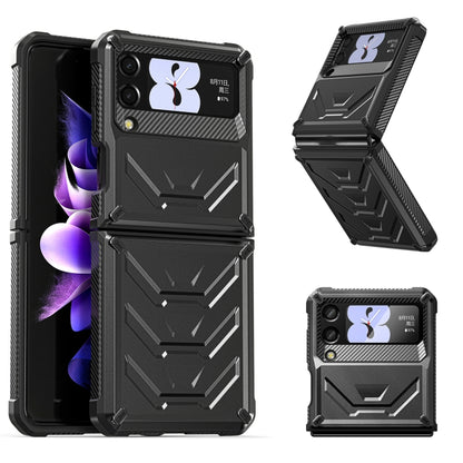 For Samsung Galaxy Z Flip3 5G Armored All-inclusive Shockproof Folding Phone Case(Black) - Galaxy Phone Cases by buy2fix | Online Shopping UK | buy2fix
