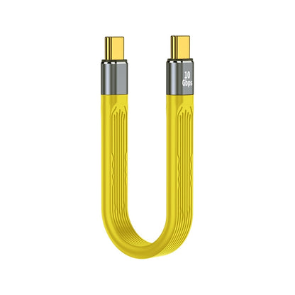 100W 10Gbps USB-C/Type-C to USB-C/Type-C FPC Flexible Data Cable, Length: 13.8cm(Yellow) - USB-C & Type-C Cable by buy2fix | Online Shopping UK | buy2fix